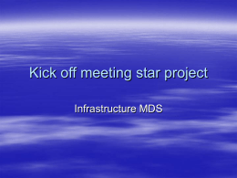 Kick off meeting star project