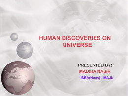 HUMAN DISCOVERIES ON UNIVERSE