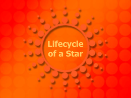 lifecycle of a star