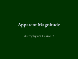 Apparent Magnitude - RanelaghALevelPhysics