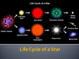 SES4U Life Cycle of a Star