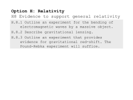 Option H: Relativity
