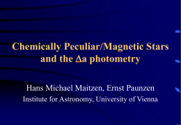 Chemically Peculiar/Magnetic Stars and the a photometry
