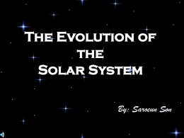 The Evolution of the Solar System