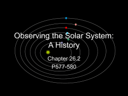 Observing the Solar System: A History