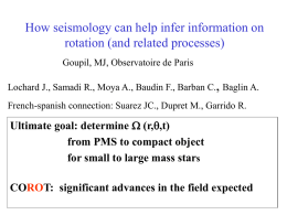How astero-seismology can help to infer properties of - IAG-Usp