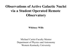jwhitney - Astronomy at Western Kentucky University