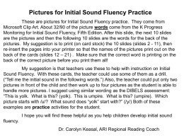Pictures for Initial Sound Fluency Practice