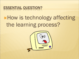 Essential Question? - Information Technology Services