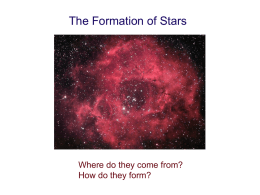 22 October: The Formation of Stars