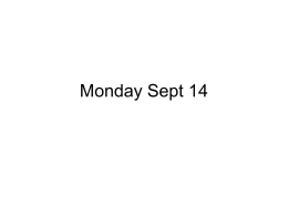 Monday Sept 14