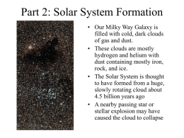 Part 2: Solar System Formation
