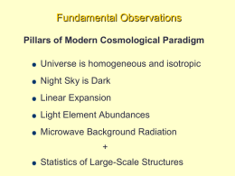 Pillars of Modern Cosmological Paradigm
