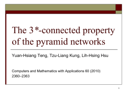The 3*-connected property of the pyramid networks