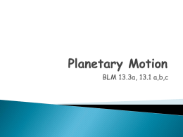 Planetary Motion
