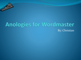 Anology`s for Wordmaster