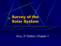 Survey of the Solar System