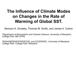 The Influence of Climate Modes on Changes in the Rate of Warming