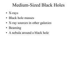Lecture 28 - Intermediate Mass Black Holes
