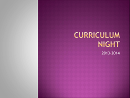 Curriculum Night - Chandler Unified School District
