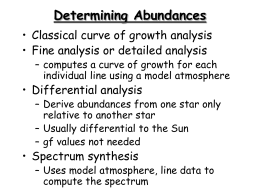 Determining Abundances