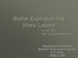Stellar Explosion has Many Layers