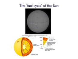 08 October: The fuel cycle of the Sun