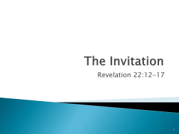 The Invitation - Fifth Street East Church of Christ