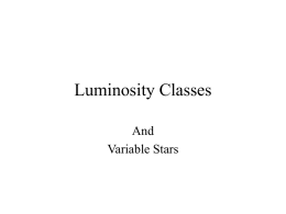 Luminosity Classes