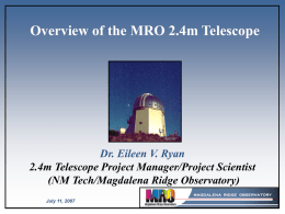 OverviewJuly2007 - Magdalena Ridge Observatory