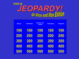 CM Jeopardy Exam1 F13