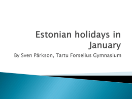 Estonian holidays in January