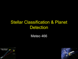 Lecture 19 – Detection of Extrasolar Planets