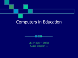 Computers in Education - NIU College of Education
