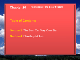 Section 2 The Sun