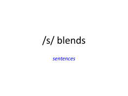 s blends - SpeechGeeks