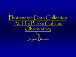 Photometric Data Collection At The Burke Gaffney Observatory