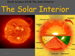Earth Science 24.3B The Sun`s Interior