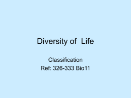 Diversity of Life - HRSBSTAFF Home Page