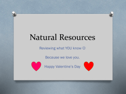 Natural Resources PPT
