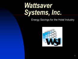 The Control Unit - Wattsaver Industries