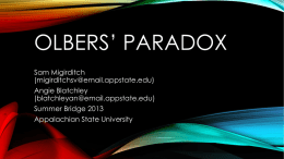 Olbers* Paradox - Appalachian State University