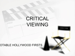 Hollywood Firsts