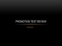 Promotion Test - Howard High School Army JROTC Lion`s Battalion