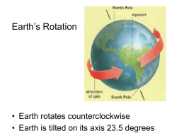 Earth`s Rotation