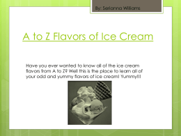 A to Z flavors of ice cream