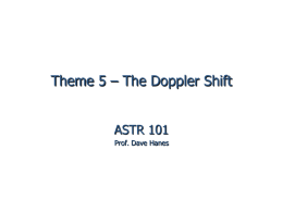 The Doppler Shift (PowerPoint)