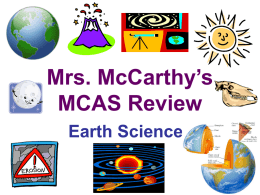 Earth Science MCAS Review
