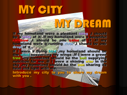 MY CITY MY DREAM