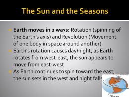 Chapter 24.2 The Sun and the Seasons